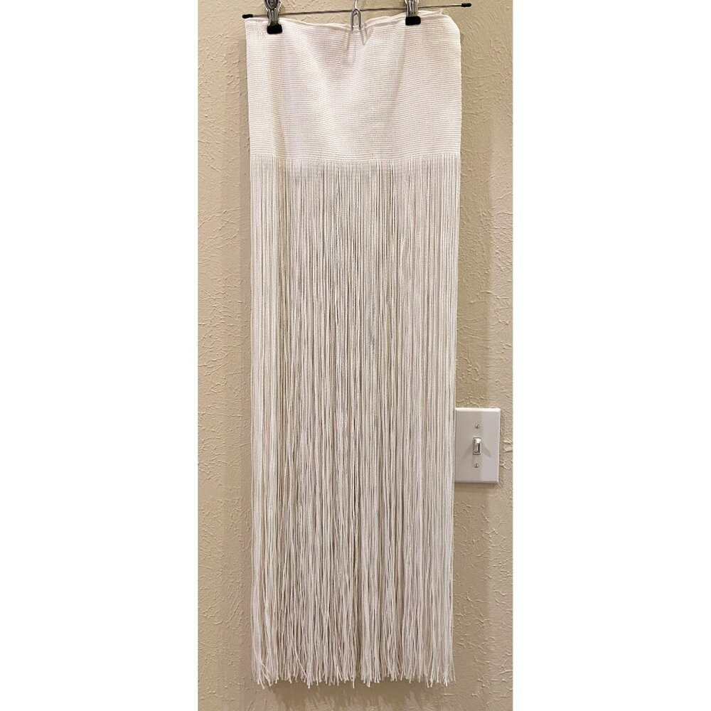 Carabella: Swim suit skirt cover up, fringe, wrap style, ONE SIZE